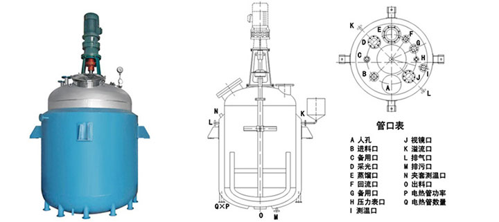 电加热反应釜结构图